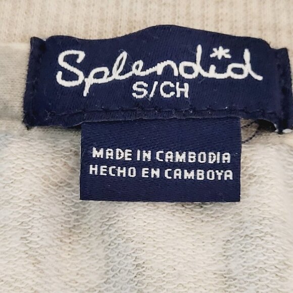 Splendid Sz Small Leopard Shirt Tan Gray Sweatshirt Look Casual Everyday Wear - Picture 5 of 6